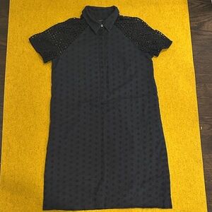 J. Crew Navy Eyelet Mini Dress